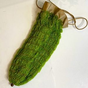 Vintage 1920s Beaded Satchel Clutch